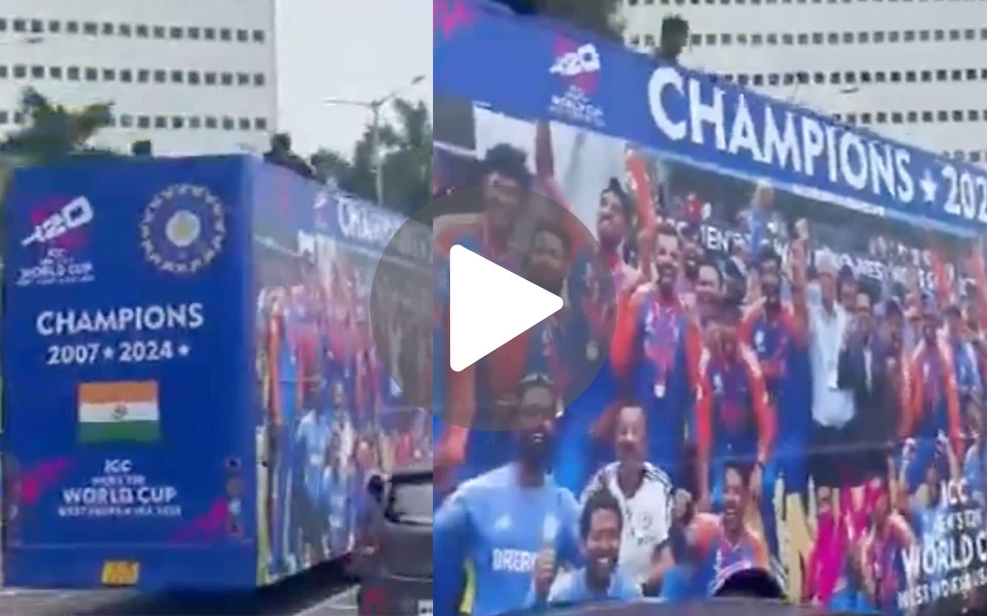 [वीडियो] मुंबई में T20 विश्व कप विजय परेड बस रोहित शर्मा एंड कंपनी के स्वागत के लिए तैयार